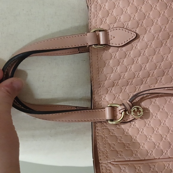 Gucci micro Guccissima bag Bree pink monogram GG crossbody bag - Picture 10 of 15